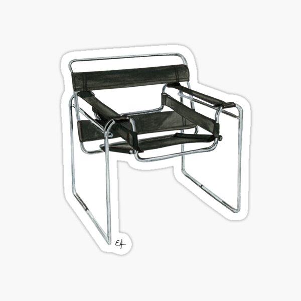 Wassily Model Chair No. B3 - Watercolor painting Sticker