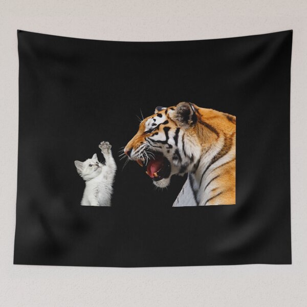 Item preview, cat vs tiger designed and sold by oualid boumchita.