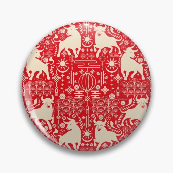 Item preview, Ox Deco Ornamental Red Pattern designed and sold by famenxt.