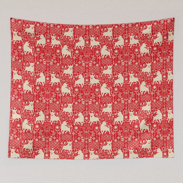 Item preview, Ox Deco Ornamental Red Pattern designed and sold by famenxt.