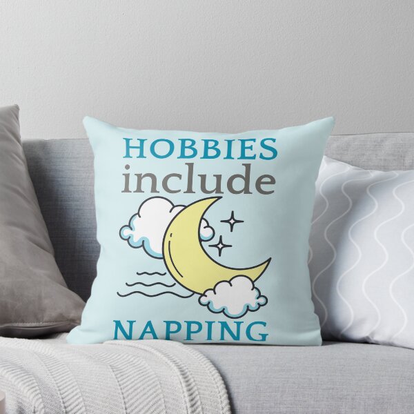 Item preview, Hobbies Include Napping Crescent Moon Design designed and sold by SweetAndSpice.