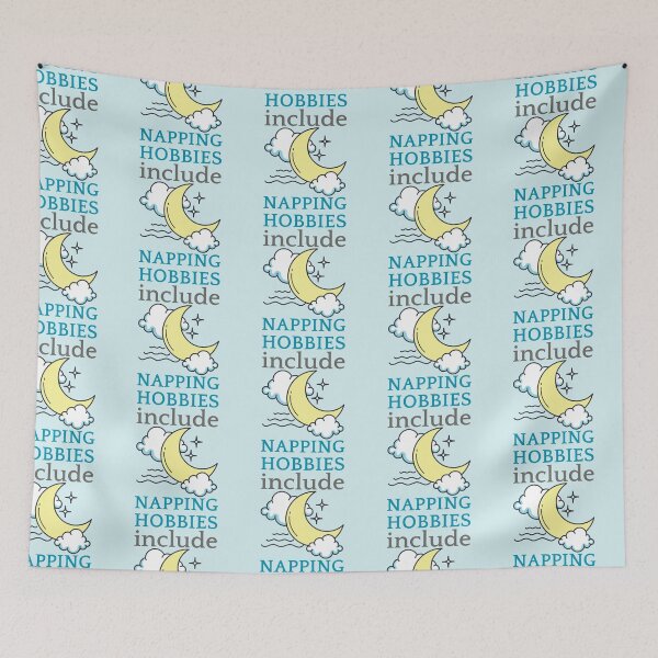 Item preview, Hobbies Include Napping Crescent Moon Design designed and sold by SweetAndSpice.