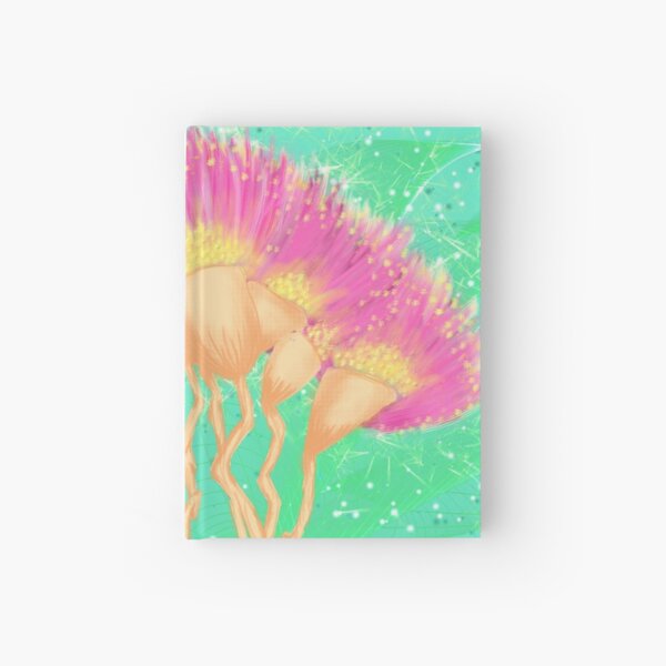 Australian pink gumnut blossoms art Hardcover Journal
