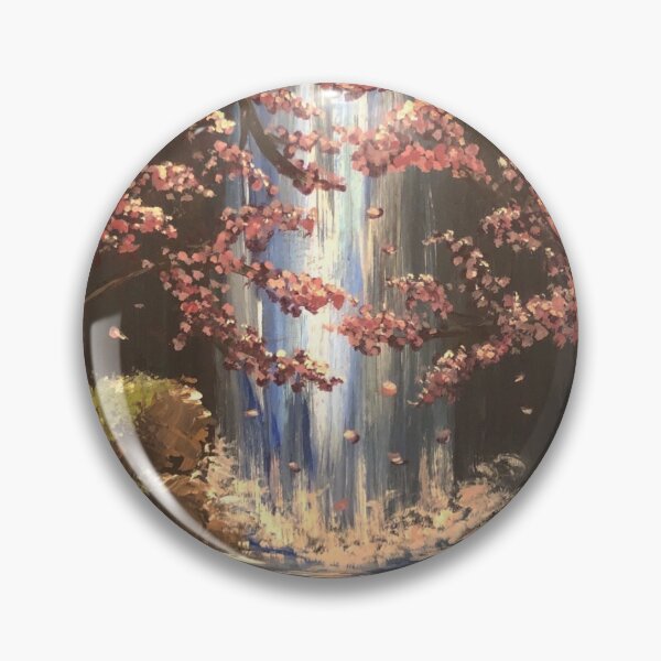 Item preview, Waterfall with a beautiful blossoming tree designed and sold by Muaevanna.