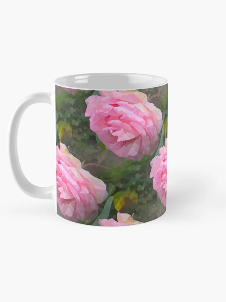Thumbnail 5 of 6, Coffee Mug, Watercolour Style Pink Roses designed and sold by DesignsofNote.