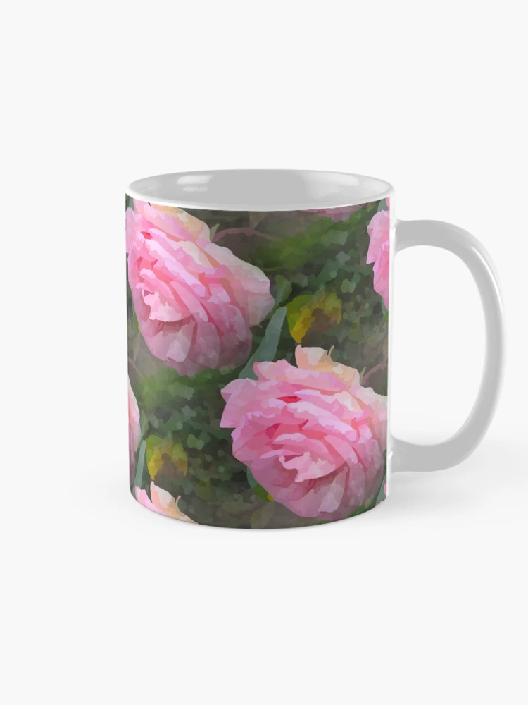 Thumbnail 3 of 6, Coffee Mug, Watercolour Style Pink Roses designed and sold by DesignsofNote.