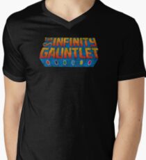 Infinity Gauntlet - Classic Title - Dirty Men's V-Neck T-Shirt
