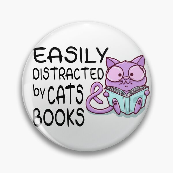 Item preview, Easily Distracted BY Cats And Books Cute and Funny Essential T-Shirt designed and sold by taggink.