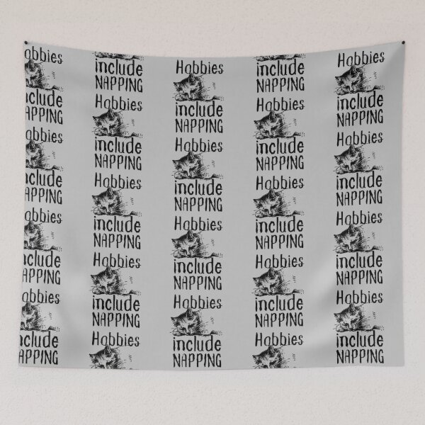 Item preview, Hobbies Include Napping Sleeping Cat Design designed and sold by SweetAndSpice.