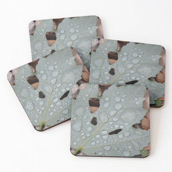 Item preview, Raindrops on fall leaf designed and sold by ARTpRtment.