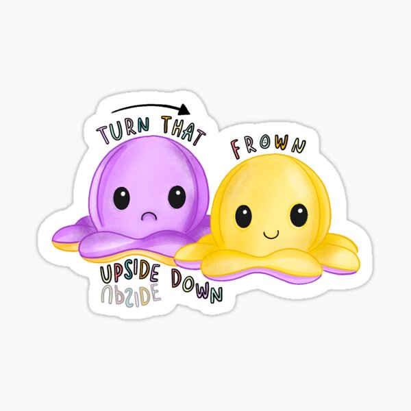 turn that frown upside down  Sticker for Sale by katloverdesign