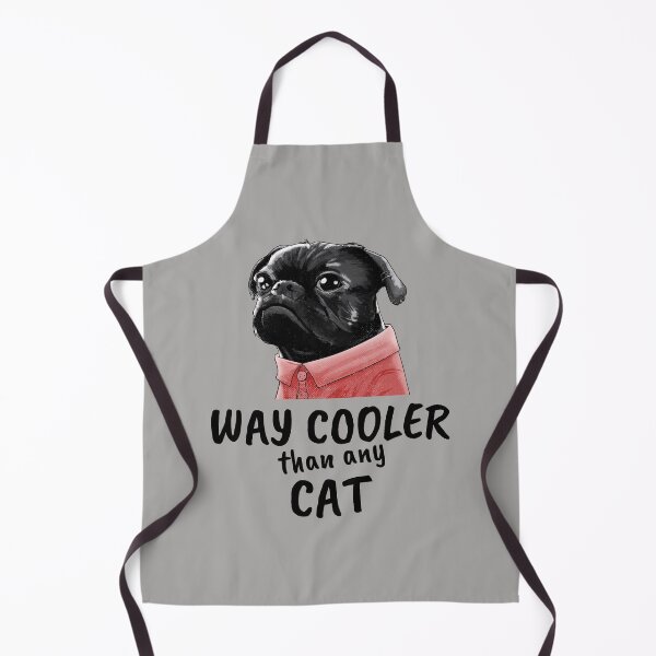 Item preview, Black Pug - Way Cooler than any Cat designed and sold by ShallyLoves.