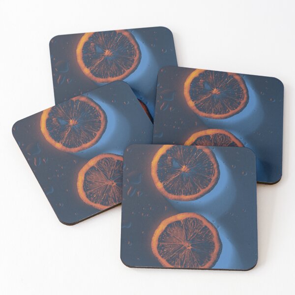 Item preview, Funky Dark Blue Shadow Citrus Slices Background designed and sold by bubblyshades.
