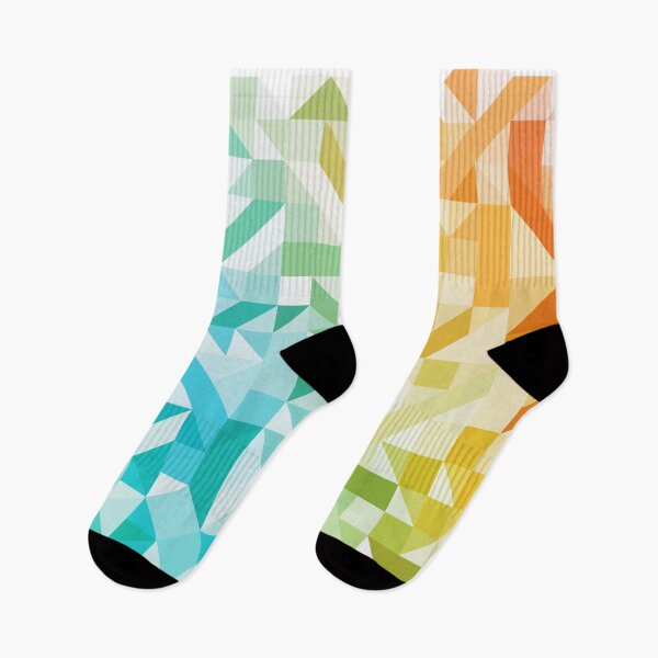 Item preview, Colorful Geometric Pattern Saturated Rainbow Pattern Design (Blue Aqua Yellow Orange Red) designed and sold by AEJdesign.