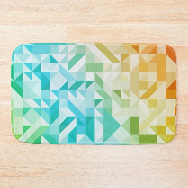Item preview, Colorful Geometric Pattern Saturated Rainbow Pattern Design (Blue Aqua Yellow Orange Red) designed and sold by AEJdesign.