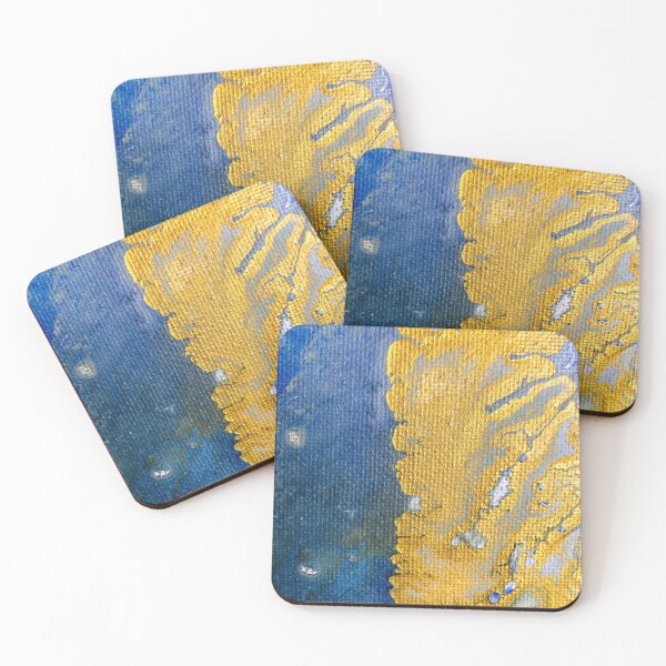 Item preview, Blue White Gold Poured Painting designed and sold by Jesseika75.
