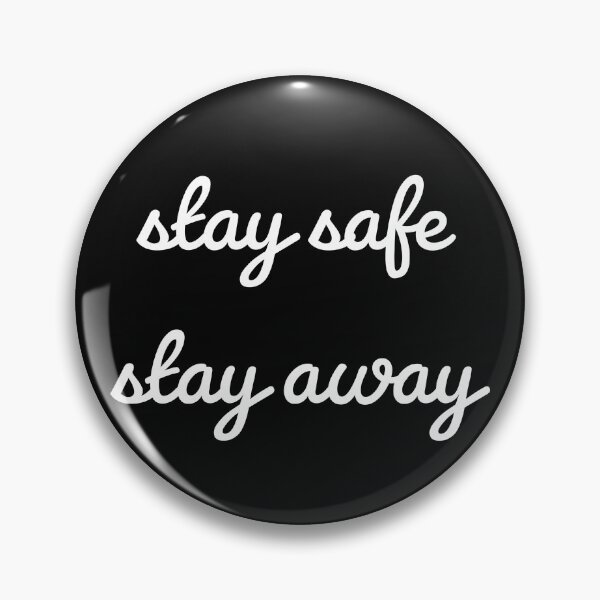 Item preview, stay safe, stay away mask  designed and sold by anaci.