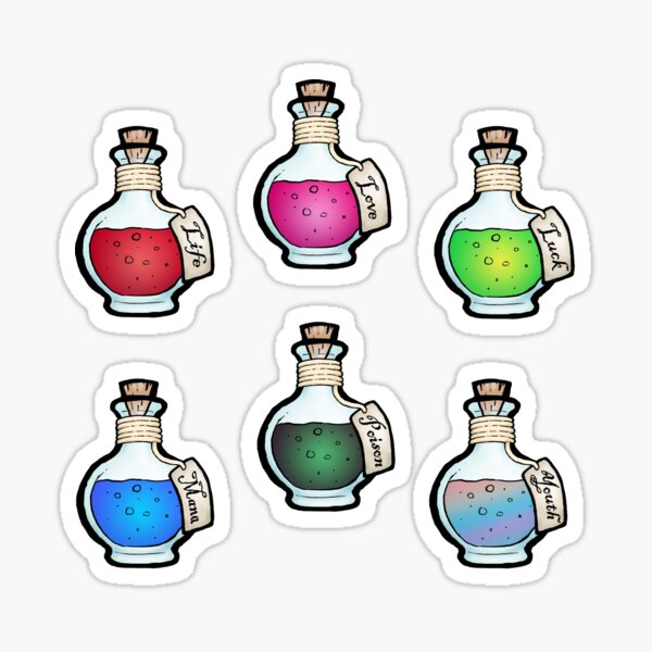 lot #4 Mana/Health Potion Bottles and Handcrafted Trinket Chest
