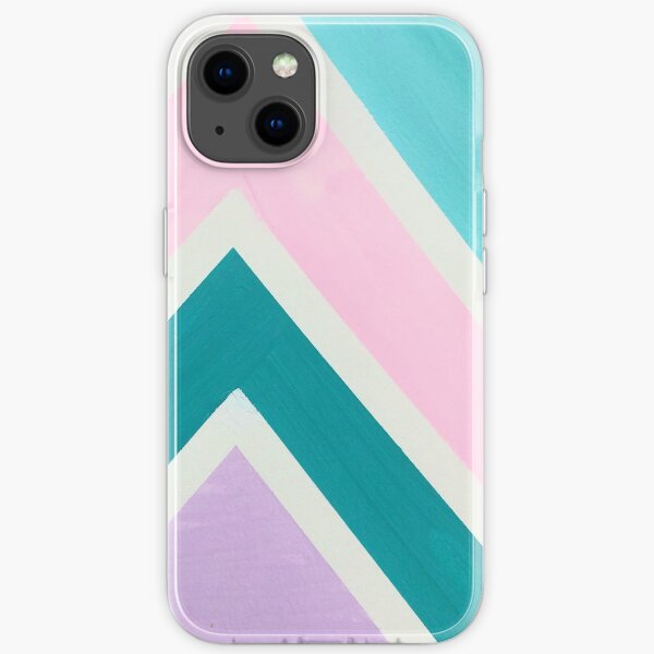 Pastel Chevron Painting iPhone Soft Case