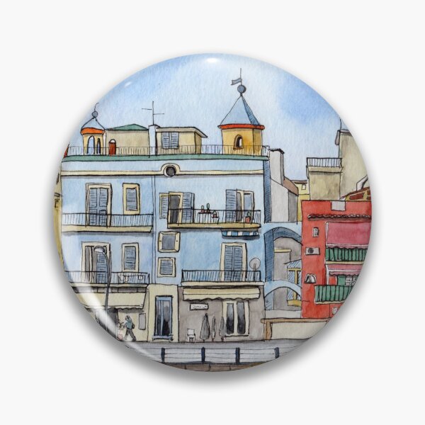 Item preview, Italian City Line Art Drawing with Watercolor designed and sold by Sandra Connelly.