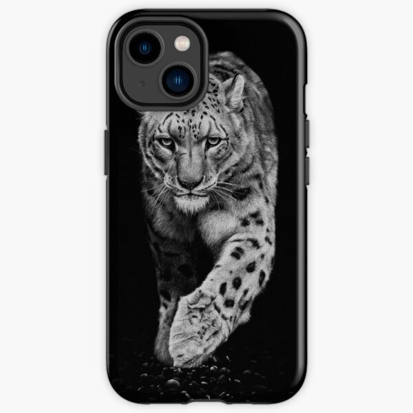 Snow Leopard Black and White Artwork iPhone Tough Case