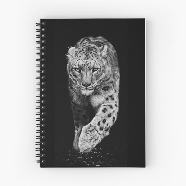 Item preview, Snow Leopard Black and White Artwork designed and sold by MHScratchboard.