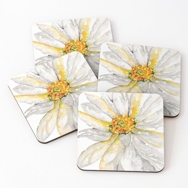 Item preview, Big White Daisy in Watercolour designed and sold by Julie Pickering.