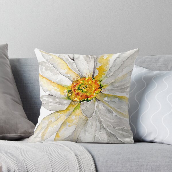 Item preview, Big White Daisy in Watercolour designed and sold by Julie Pickering.