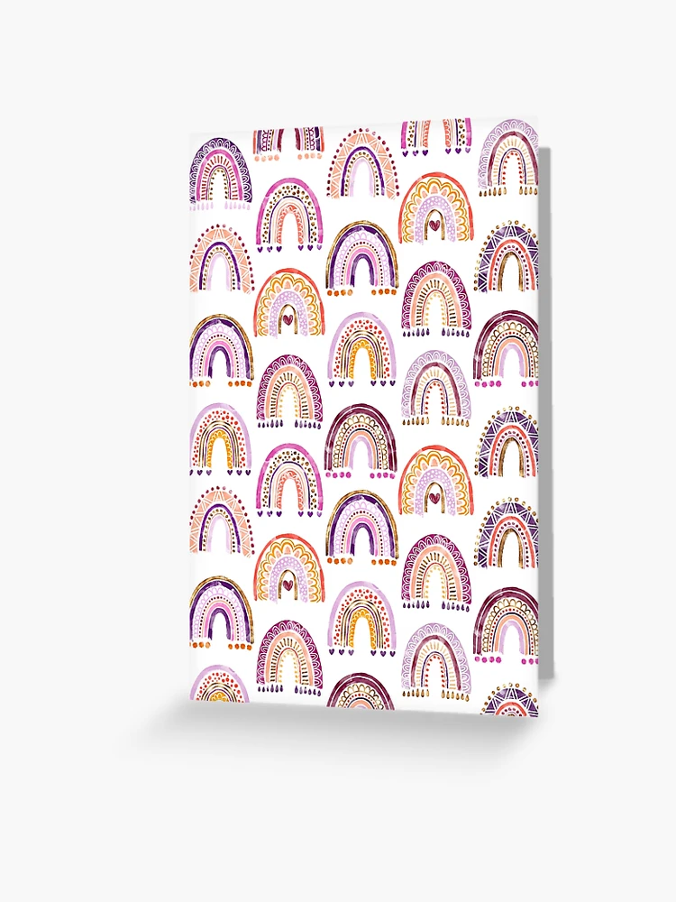 Abstract Rainbow Pattern, Boho Rainbow Aesthetic, Pastel Rainbow Aesthetic  Wallpaper, Boho Rainbow Decor  iPad Case & Skin for Sale by haRexia