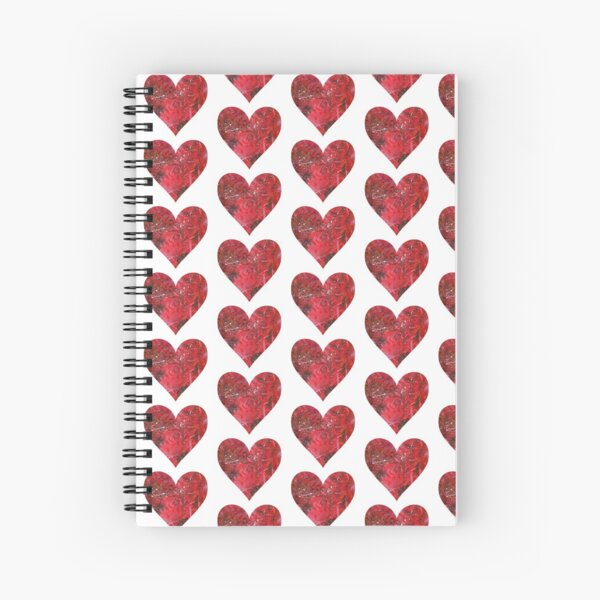 Red Heart. Acrylic Painting Spiral Notebook