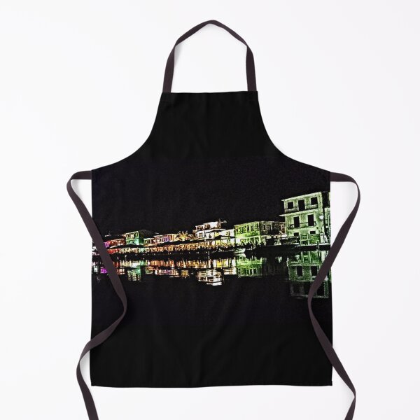 Item preview, Waterfront by night, Lefkada Town, paint effect designed and sold by paulboizot.