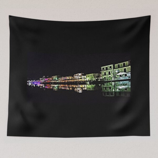 Item preview, Waterfront by night, Lefkada Town, paint effect designed and sold by paulboizot.