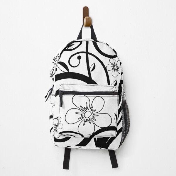 Item preview, Flower tendril, flowers, blossoms, floral, ornaments, black, white designed and sold by rhnaturestyles.