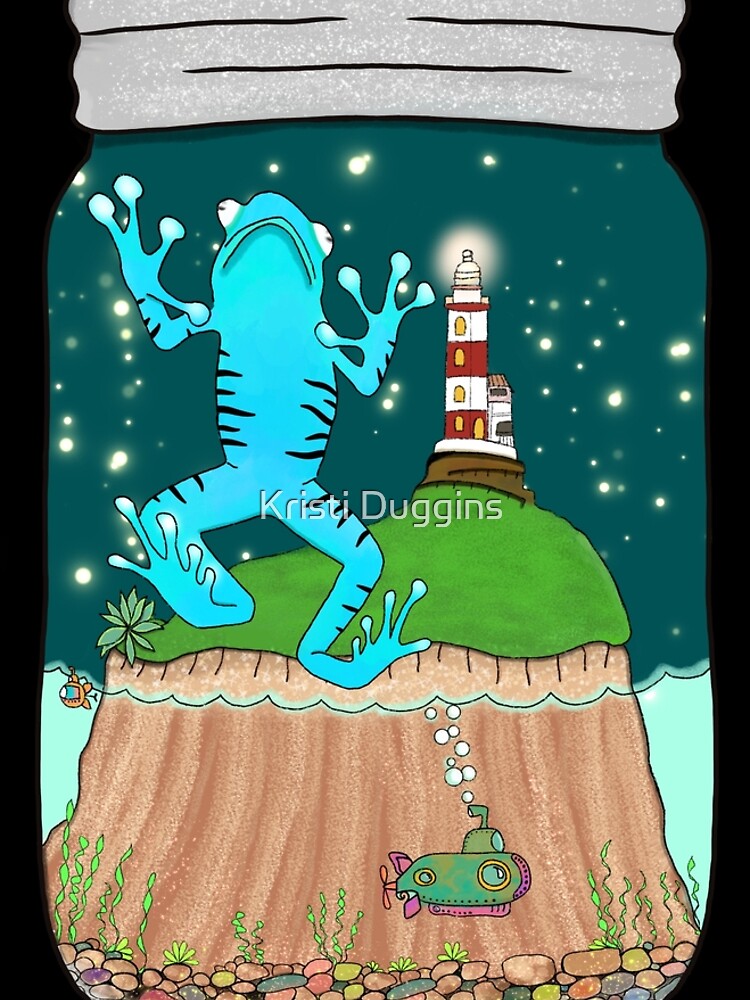 Poisonous Dart Frog and Lighthouse, Terrarium Jar No. 6 by BohoBear
