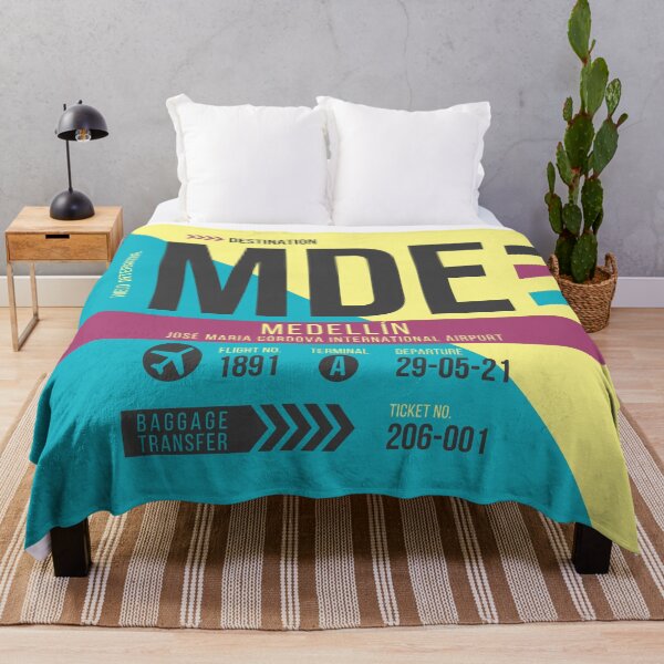 Item preview, Etiqueta de equipaje con código de aeropuerto de Medellín (MDE) designed and sold by SLAG-Creative.