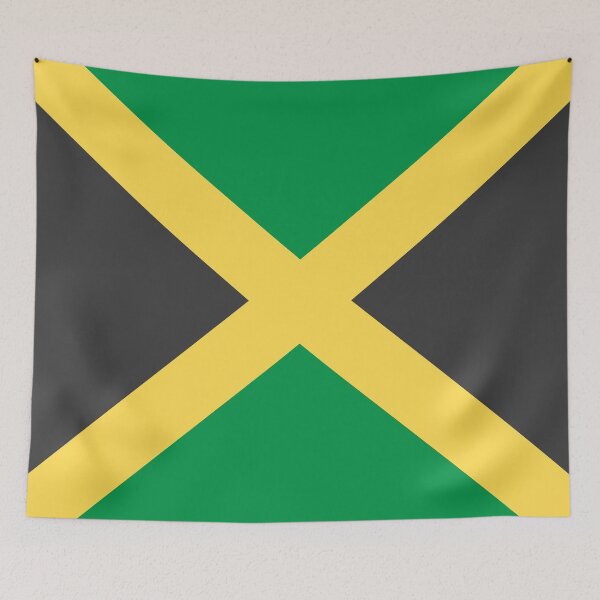 Aperçu de l'œuvre Drapeau de la Jamaïque - Fan Tokyo 2021 - Drapeaux du monde des couleurs créée et vendue par WorldColorFlags.