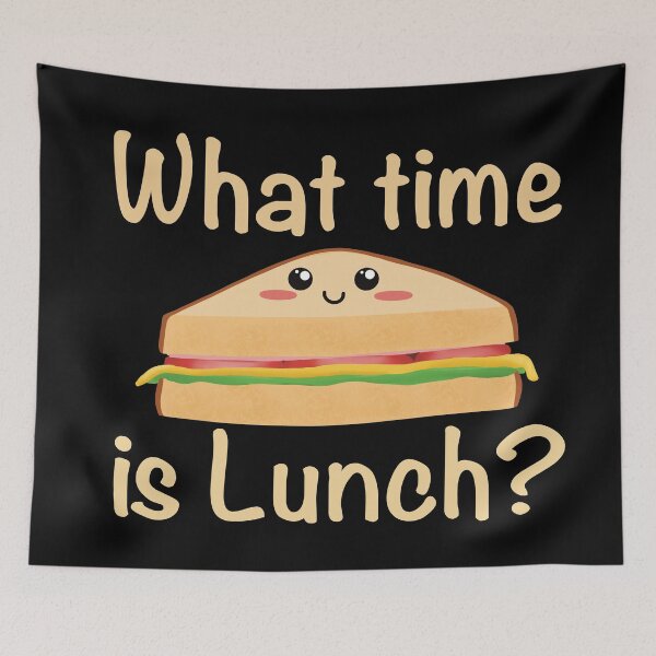 Item preview, What time is Lunch? Cute Kawaii sandwich designed and sold by ToriaScarlett.