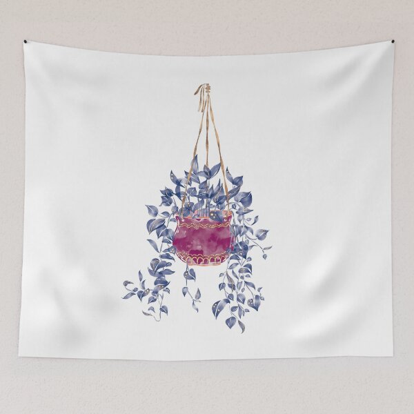 Item preview, Watercolor hanging plant, hanging plant, potted plant, plant pot, planter, urban jungle, plant lady, boho plant, aesthetic plant designed and sold by Anaïs Illustration.