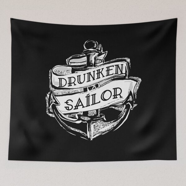 Item preview, Drunken Sailor Sea Shanties Anchor designed and sold by funnytshirtemp.