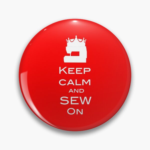 Item preview, Keep calm and sew on white on red designed and sold by Freckle Faced  Fabric Head.