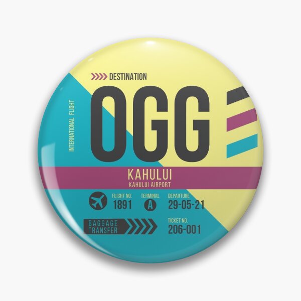 Item preview, Maui Kahului (OGG) Airport Code Baggage Tag designed and sold by SLAG-Creative.