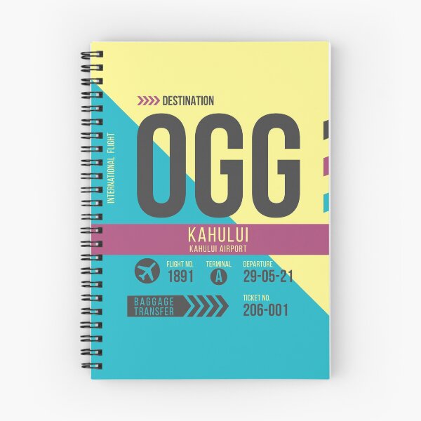 Artikelvorschau, Maui Kahului (OGG) Flughafencode Gepäckanhänger entworfen und verkauft von SLAG-Creative.