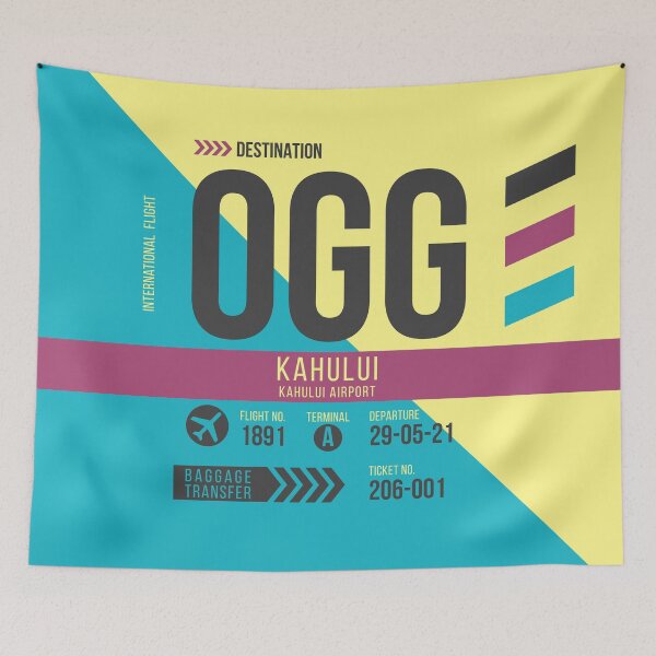 Item preview, Maui Kahului (OGG) Airport Code Baggage Tag designed and sold by SLAG-Creative.