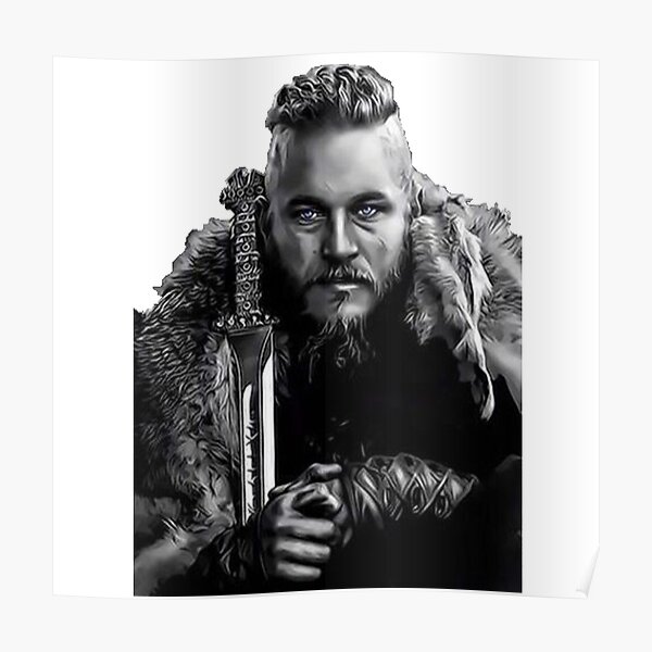 VIKINGS 5 staffel 6 poster Ragnar Lothbrok zitat plakat A4 auf Baumwollpapier 