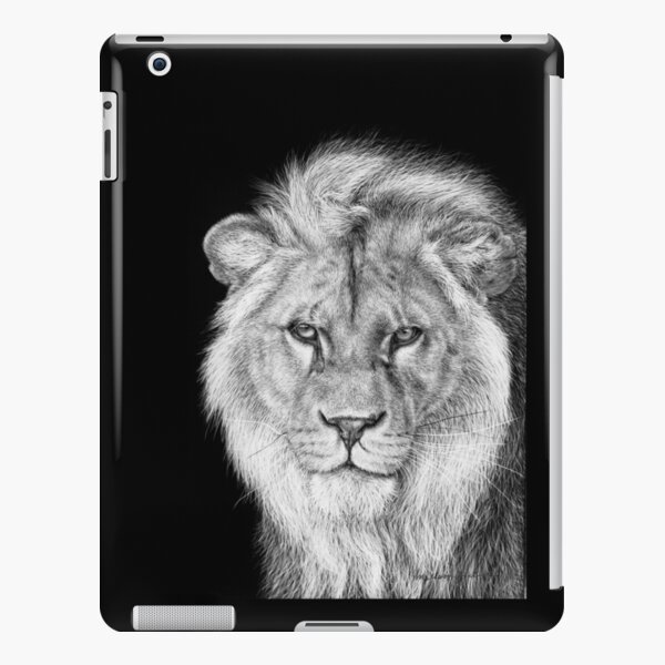 African Lion Black and White Artwork iPad Snap Case