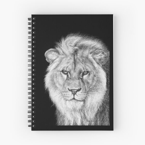 Item preview, African Lion Black and White Artwork designed and sold by MHScratchboard.