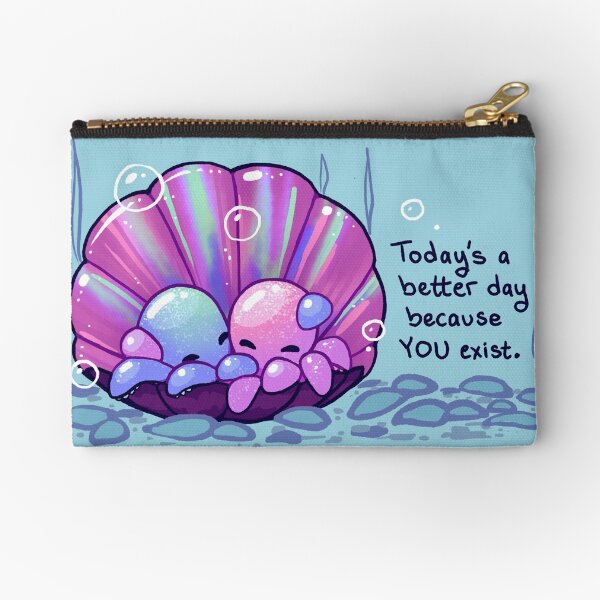 Item preview, "Today's a better day because YOU exist" Cuddling Octopuses in Shell designed and sold by thelatestkate.