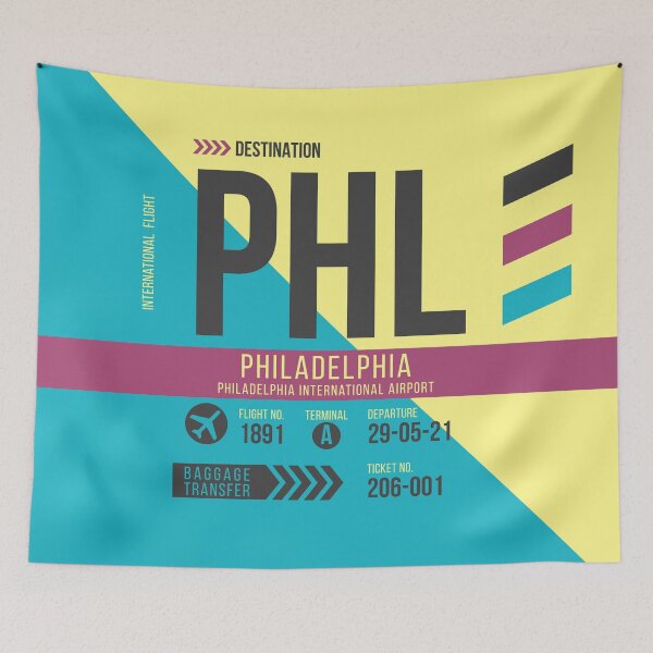 Item preview, Philadelphia (PHL) Airport Code Baggage Tag designed and sold by SLAG-Creative.