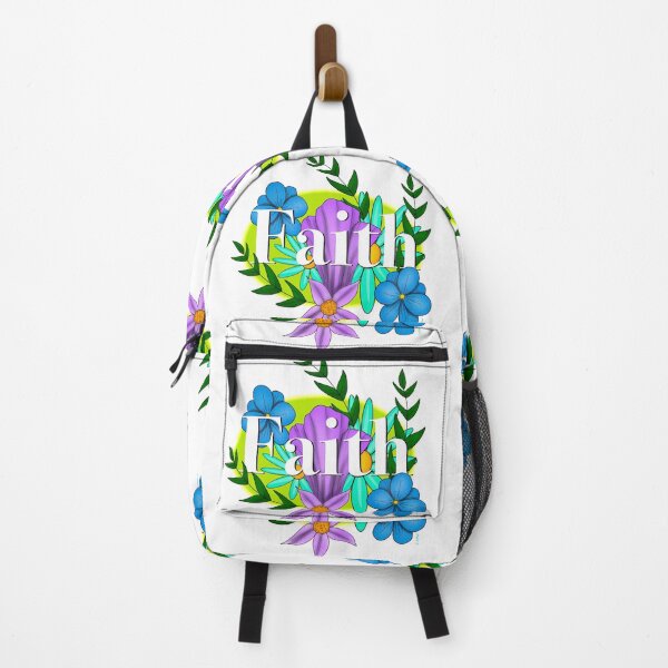 Item preview, Faith with bouquet of flowers designed and sold by Chillateez.