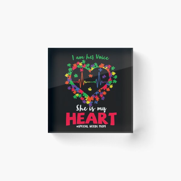Item preview, I Am Her Voice She Is My Heart  designed and sold by Tatt-Hooligans.